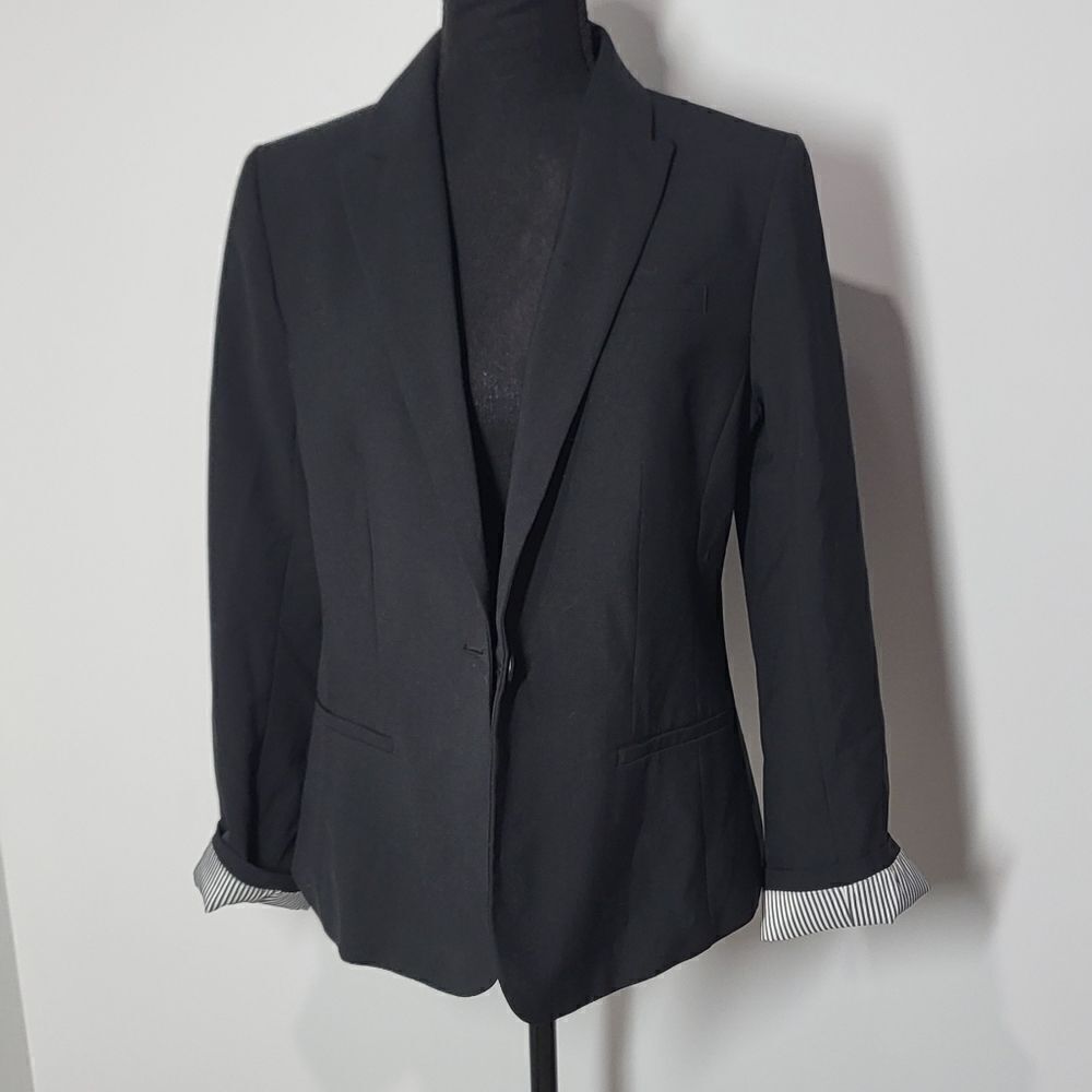 Gap Women's Black Wool Blend Classic Fit Jacket